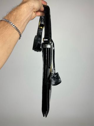 Borsa Gucci Coccodrillo Nera Oro