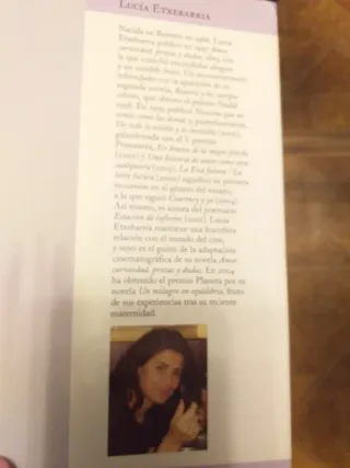 Libro Un milagro en equilibrio de Lucía Etxebarria