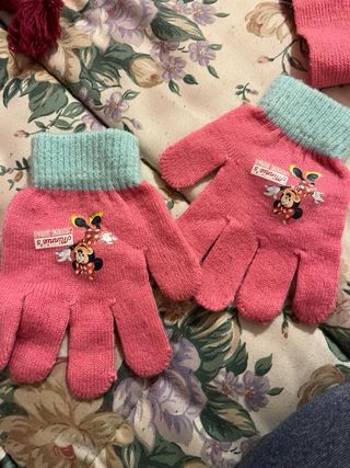 Set Sciarpa e Guanti Minnie Rosa e Azzurro