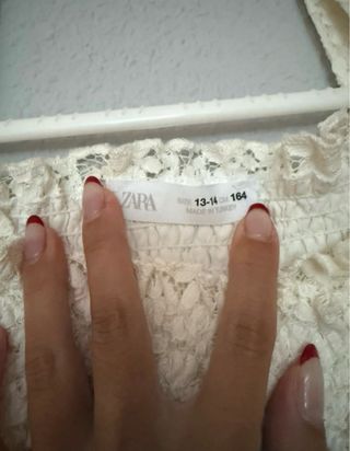 Blusa Zara Blanca Hombros Descubiertos