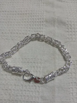 Pulsera de plata estilo bizantino