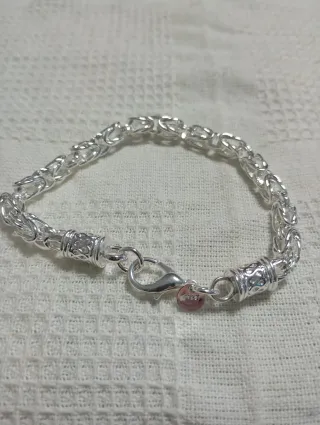 Pulsera de plata estilo bizantino