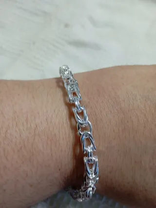 Pulsera de plata estilo bizantino