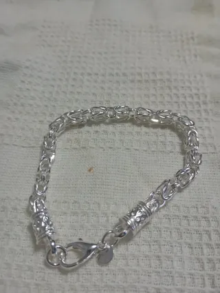 Pulsera de plata estilo bizantino