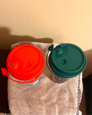 Set 2 Bicchieri Natale con Coperchio