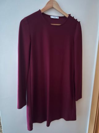 Vestido Mango granate/burdeos talla XS