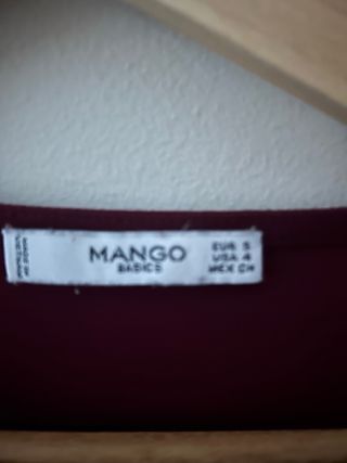 Vestido Mango granate/burdeos talla XS
