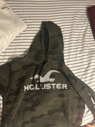 Sudadera Hollister Camuflaje Verde Talla M