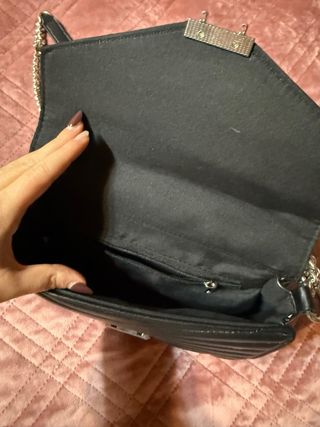 Borsa nera ecopelle trapuntata