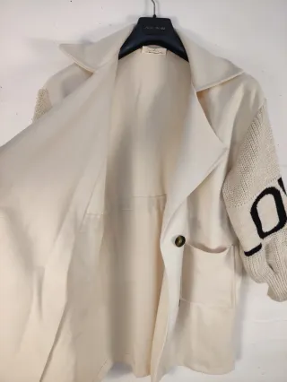 Cappotto Love Beige/Bianco