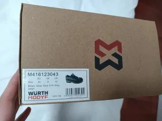Zapatos de seguridad WÜRTH grises y rojos