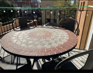 Mesa exterior mosaico cerámica