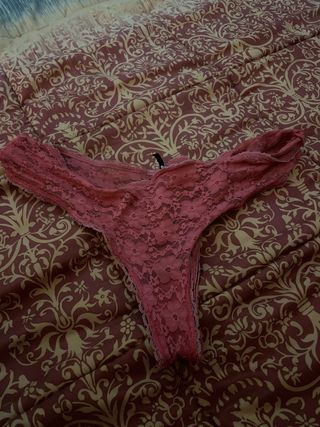 Mutandine pizzo rosa taglia unica