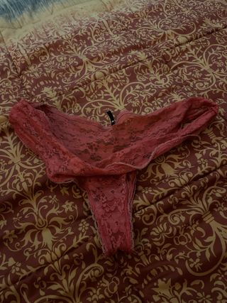 Mutandine pizzo rosa taglia unica