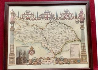 Mapa Yorkshire North Riding Thomas Moule