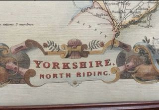 Mapa Yorkshire North Riding Thomas Moule
