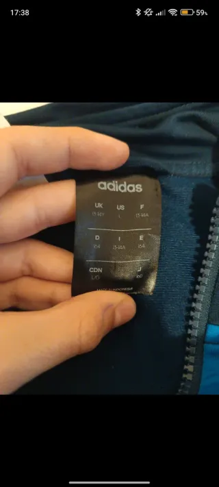 Chaqueta Adidas Azul y Negra