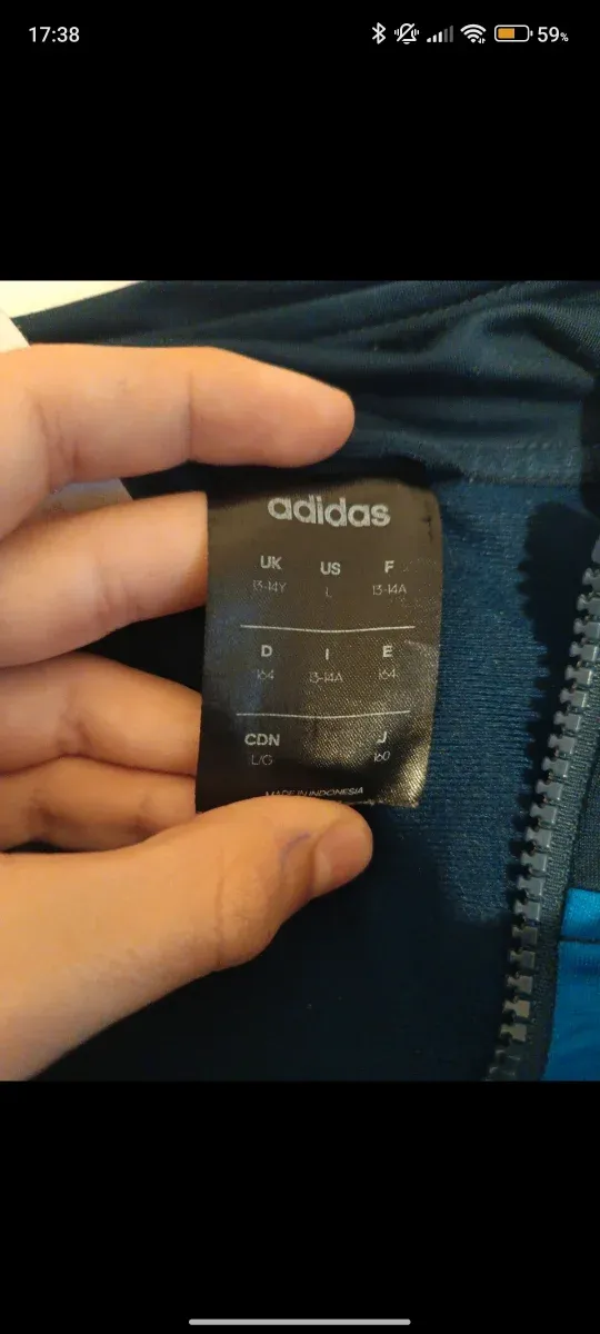 Chaqueta Adidas Azul y Negra