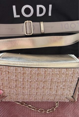 Bolso Lodi Beige y Dorado