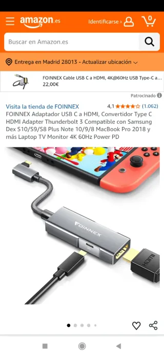 Convertidor USB-C a HDMI FOINNEX 4K