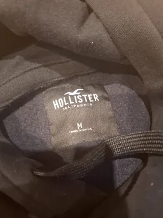 Sudadera Hollister Negra Talla M con Capucha