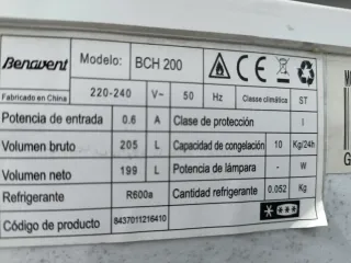 Congelador horizontal Benavent