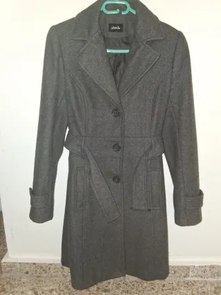 Abrigo lana gris Pimkie