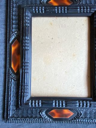 Marco Antiguo Madera Tallada Tortoise