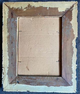 Marco Antiguo Madera Tallada Tortoise