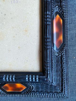 Marco Antiguo Madera Tallada Tortoise