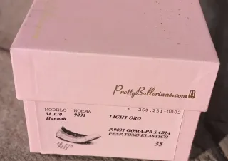 Ballerine bambina dorate n. 35