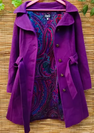 Abrigo Lana Morado D&G Mujer Talla S