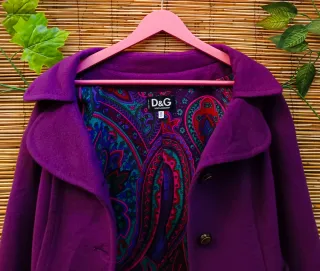 Abrigo Lana Morado D&G Mujer Talla S