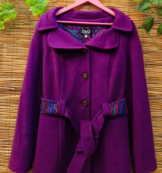 Abrigo Lana Morado D&G Mujer Talla S