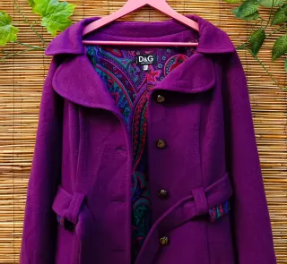 Abrigo Lana Morado D&G Mujer Talla S