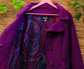 Abrigo Lana Morado D&G Mujer Talla S