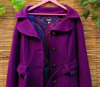 Abrigo Lana Morado D&G Mujer Talla S