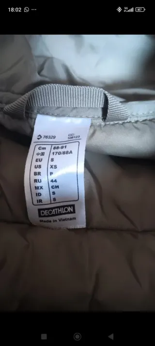 Abrigo plumas quechua