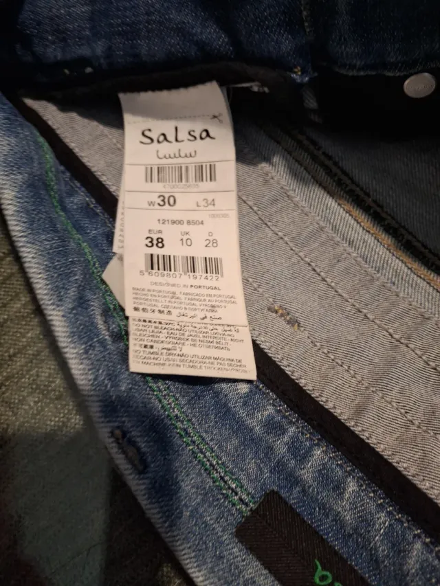 Vaqueros Salsa Hombre Azules