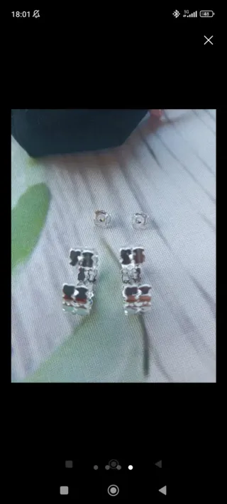 Pendientes Tous Oso Negro Plata y de aro Tous