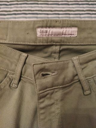 Pantalón Salsa Push Up Verde Oliva