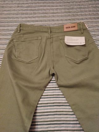 Pantalón Salsa Push Up Verde Oliva