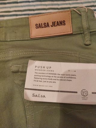 Pantalón Salsa Push Up Verde Oliva