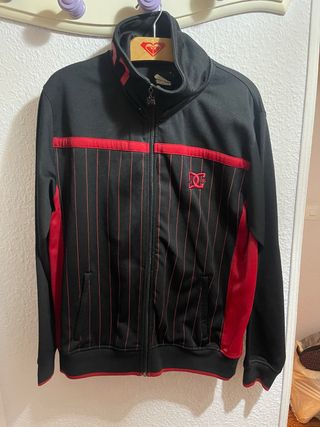 Sudadera DC Hombre Talla M Negra y Roja