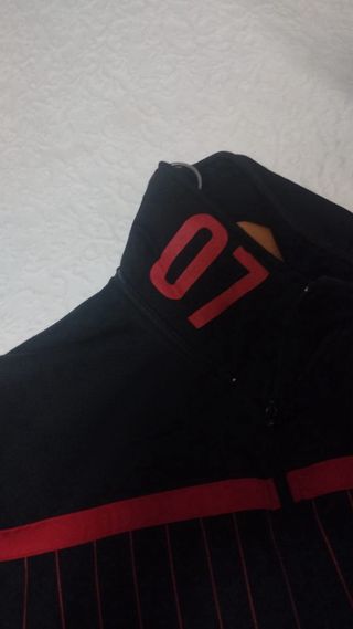 Sudadera DC Hombre Talla M Negra y Roja