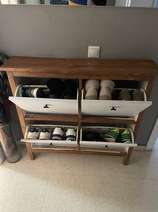 Zapatero Ikea Madera y Blanco