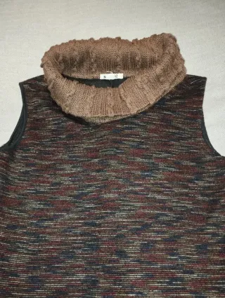 Vestido marrón con estampado-talla L