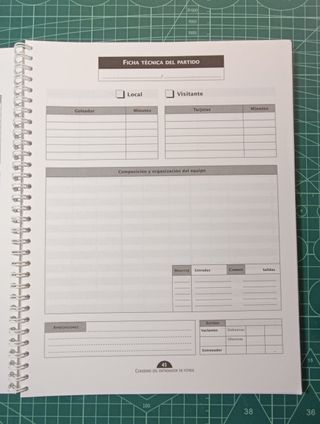 Cuaderno del Entrenador de Fútbol y Ejer. Físicos.