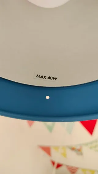 Lámpara flexo infantil azul de pared