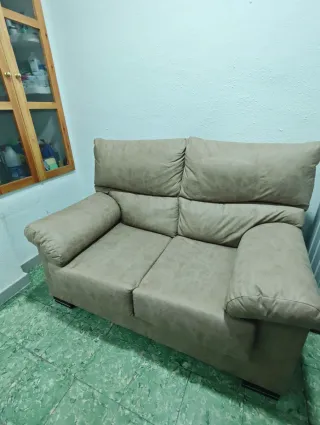 Sofá 2 plazas 140cm tela beige